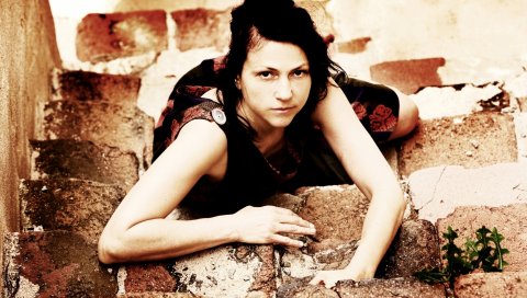 Lisa germano, девушка, платье, лестницы, руки