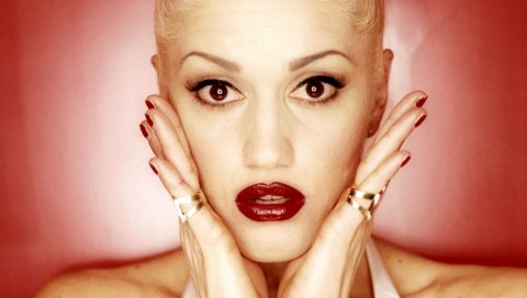 Gwen stefani, лицо, помада, взгляд, глаза