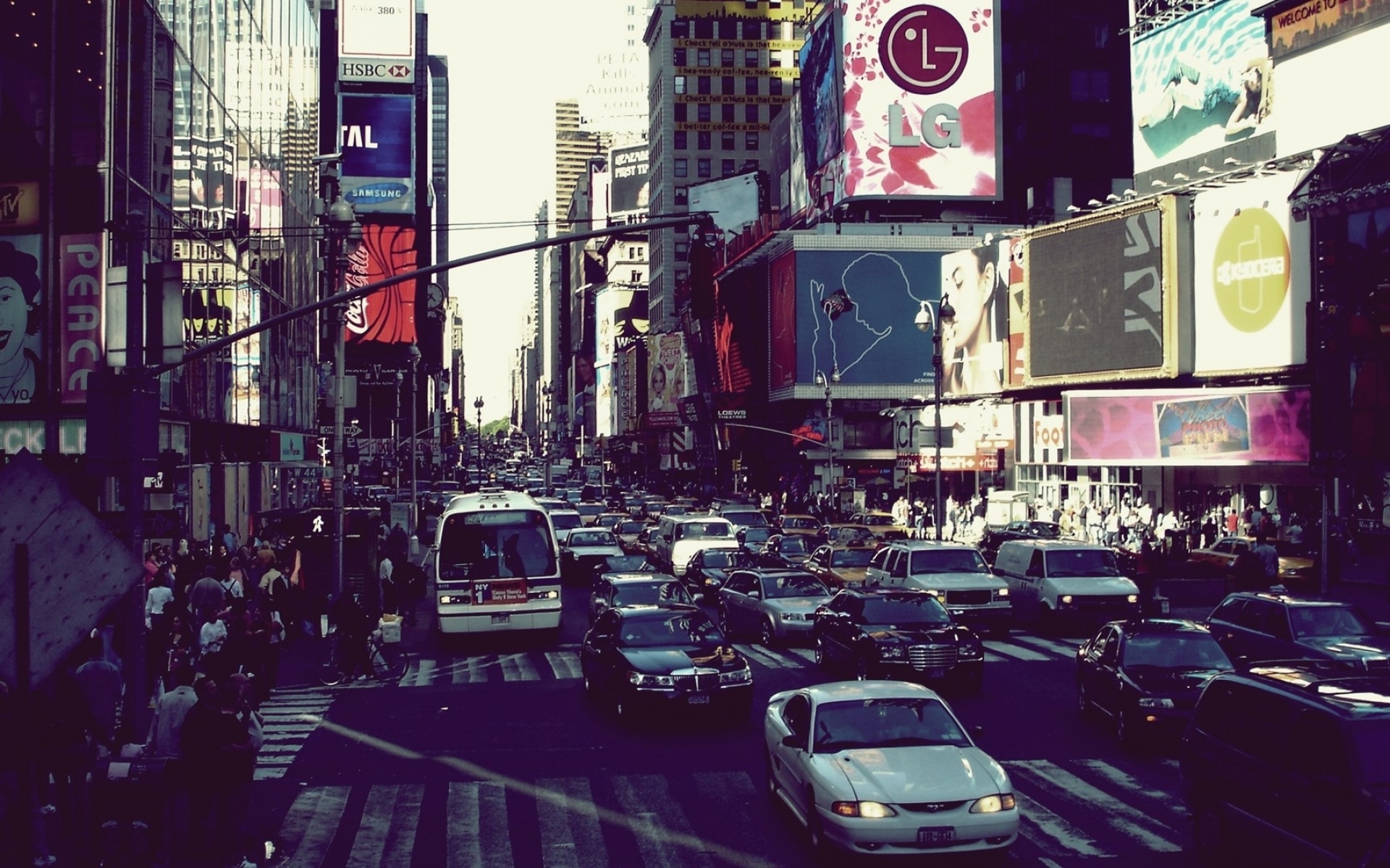 Картинки Нью-Йорк, улица, автомобили, город, движение, жизнь, стиль фото и обои на рабочий стол
