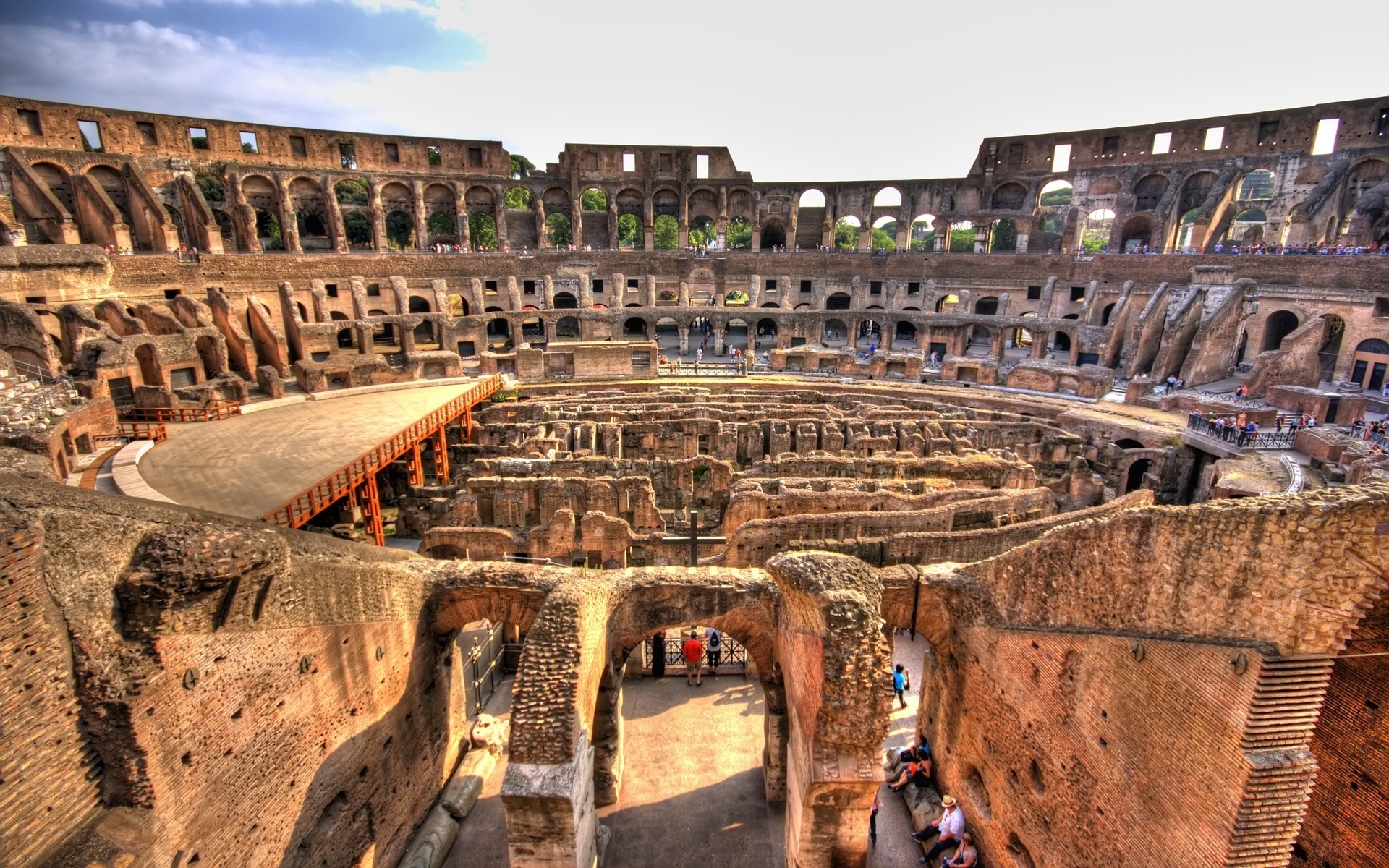 Картинки Colosseum, внутренний вид, камень, италия, rome, hdr фото и обои на рабочий стол
