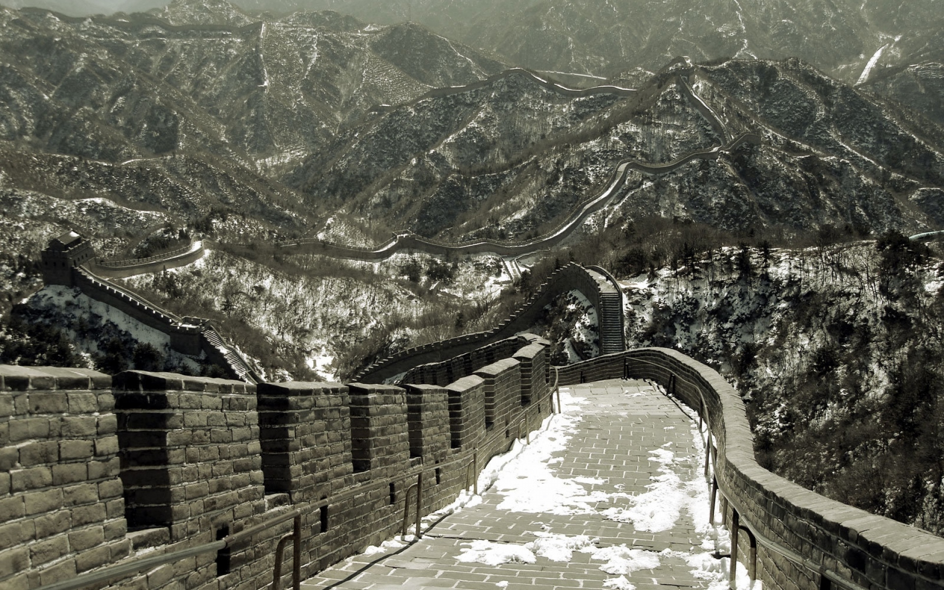 Картинки Китай, Китайская стена, дорога, камень фото и обои на рабочий стол