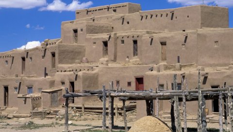 Taos pueblo, taos, новый мексиканский
