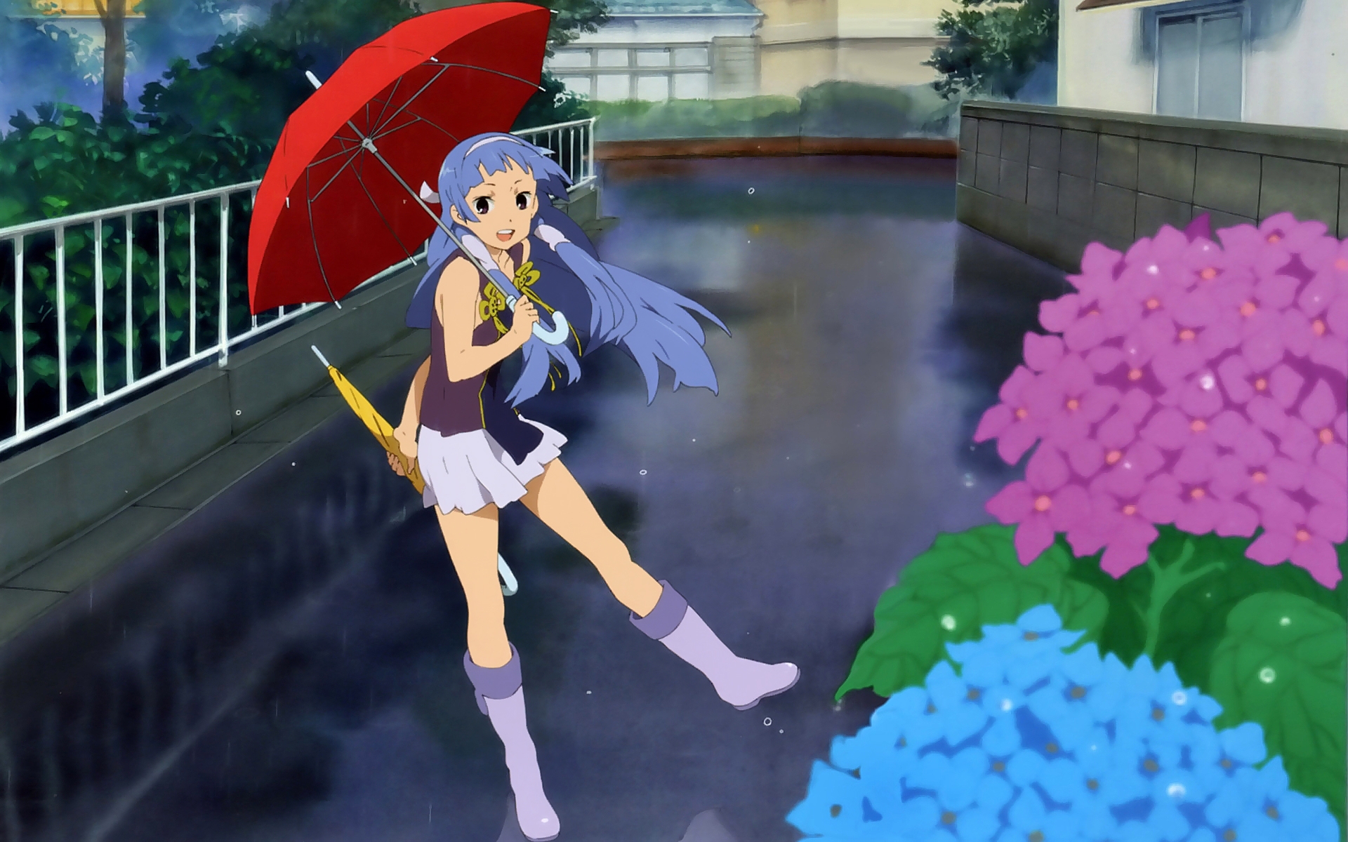 Аниме персонаж с зонтиком