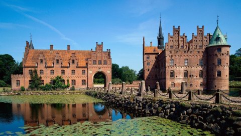 Egeskov, замок, остров фин, denmark
