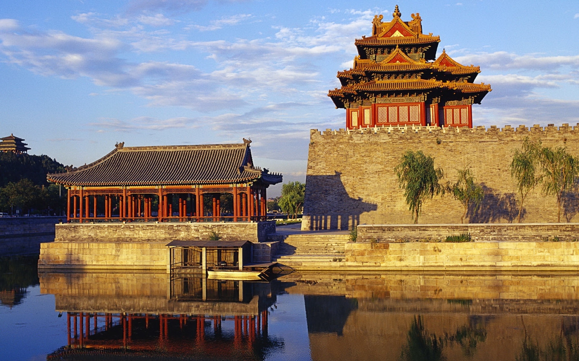Картинки Китай, дом, вода, крыша, архитектура фото и обои на рабочий стол