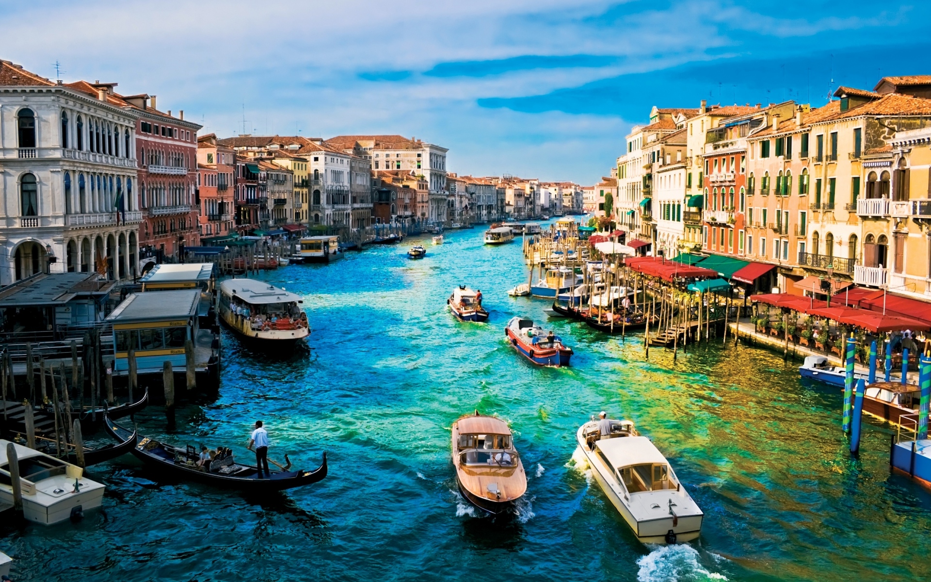 Картинки Италия, Венеция, река, дом, пристань фото и обои на рабочий стол