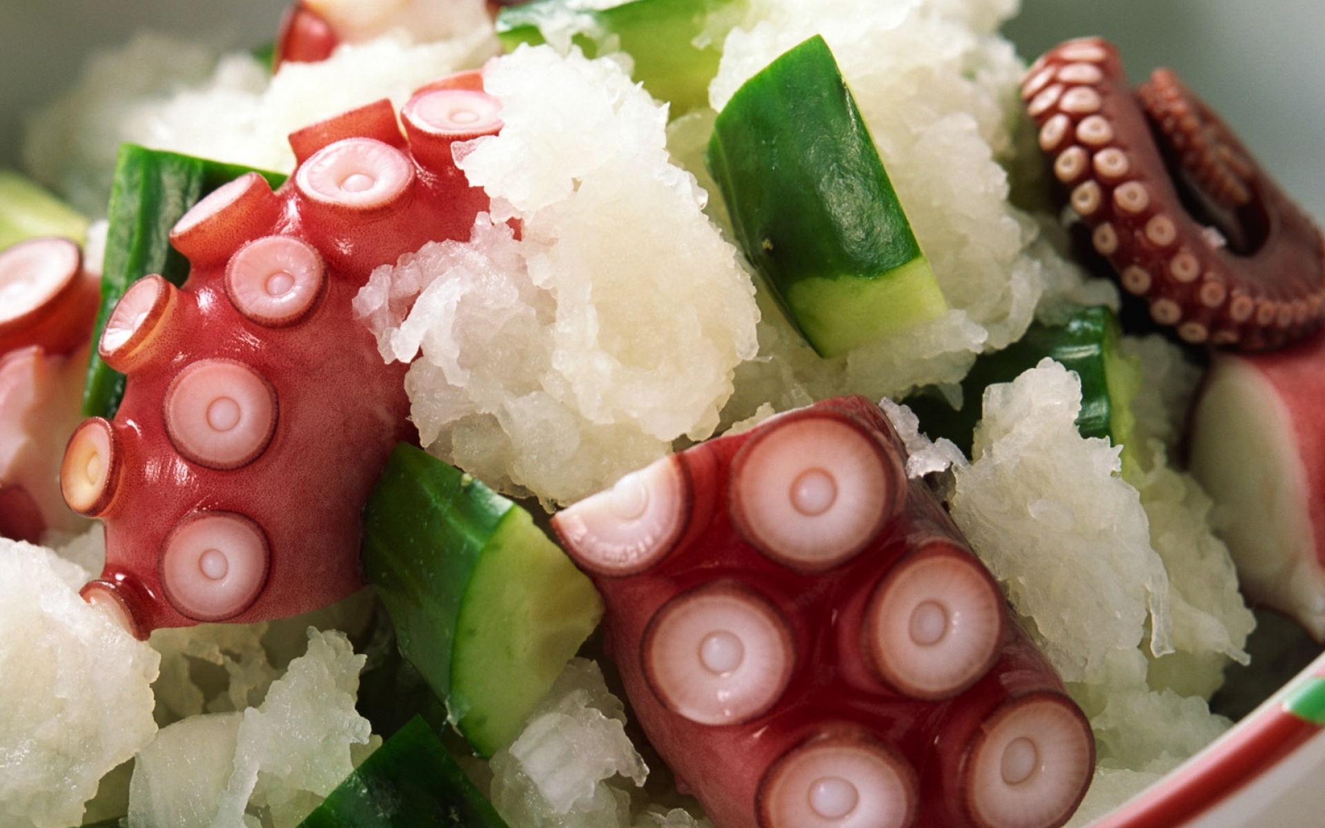 Картинки Морепродукты, осьминоги, щупальцы, огурец фото и обои на рабочий стол