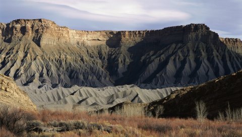 Горы, нога, растительность, осень, высота