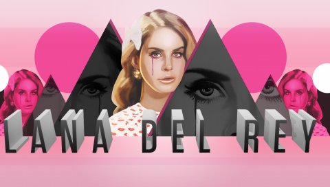 Lana del rey, графика, девушка, лицо, шрифт