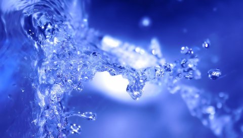 Вода, спрей, всплеск, синий