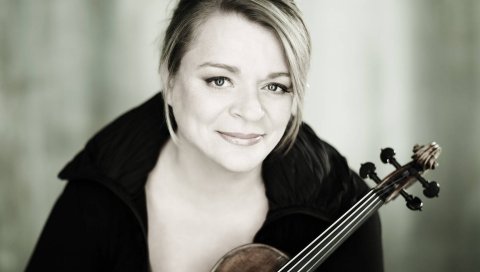 Angele dubeau, девушка, скрипка, сундук, улыбка