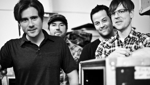 Jimmy eat world, band, smile, очки, рубашка