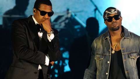 Jay-z, kanye west, очки, сцена, цепочка