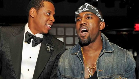Jay-z, kanye west, взгляд, цепь, зубы