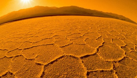 Пустыня, засуха, солнце, тепло, день, земля
