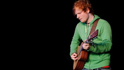 Ed sheeran, гитара, красный, халат, игра