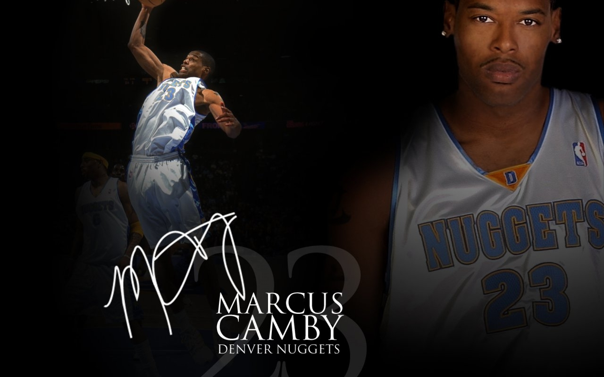 Картинки Markus camby, самородки denver, игрок, баскетбол, серьги фото и обои на рабочий стол