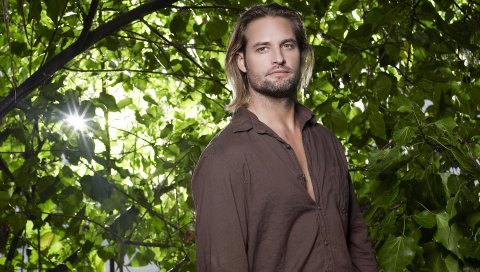Josh holloway, парень, светлые волосы, длинные волосы, щетина, дорогая, деревья, природа