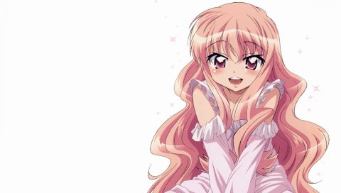 Tsukaimi, аниме, эпизод, девушка, розовые волосы, смех, эмоция