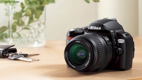 Nikon, камера, бренд, картинка, стол, стиль