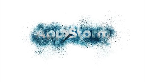 App storm, apple, mac, white, blue, spray