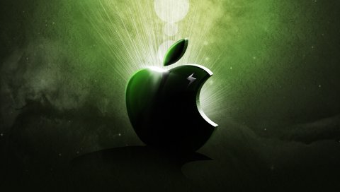 App storm, apple, mac, green, white, light