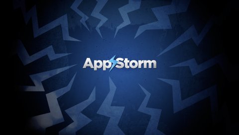 App storm, apple, mac, молния, синий, темный