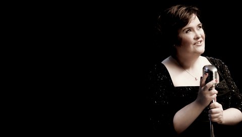 Susan boyle, микрофон, платье, свет, взгляд