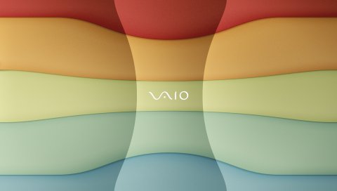 Sony vaio, символ, компьютер, волны