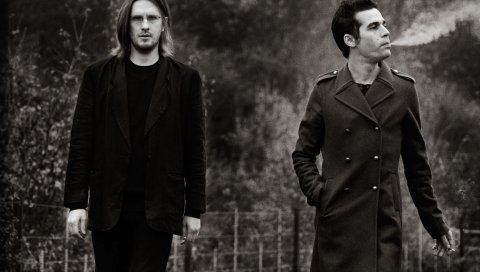 Blackfield, группа, пальто, дым, сигарета
