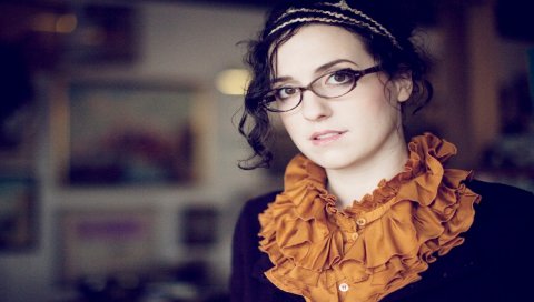 Audrey assad, очки, девушка, skarf, зубы