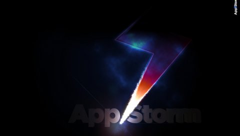 App storm, apple, mac, dark, shadow, red, blue