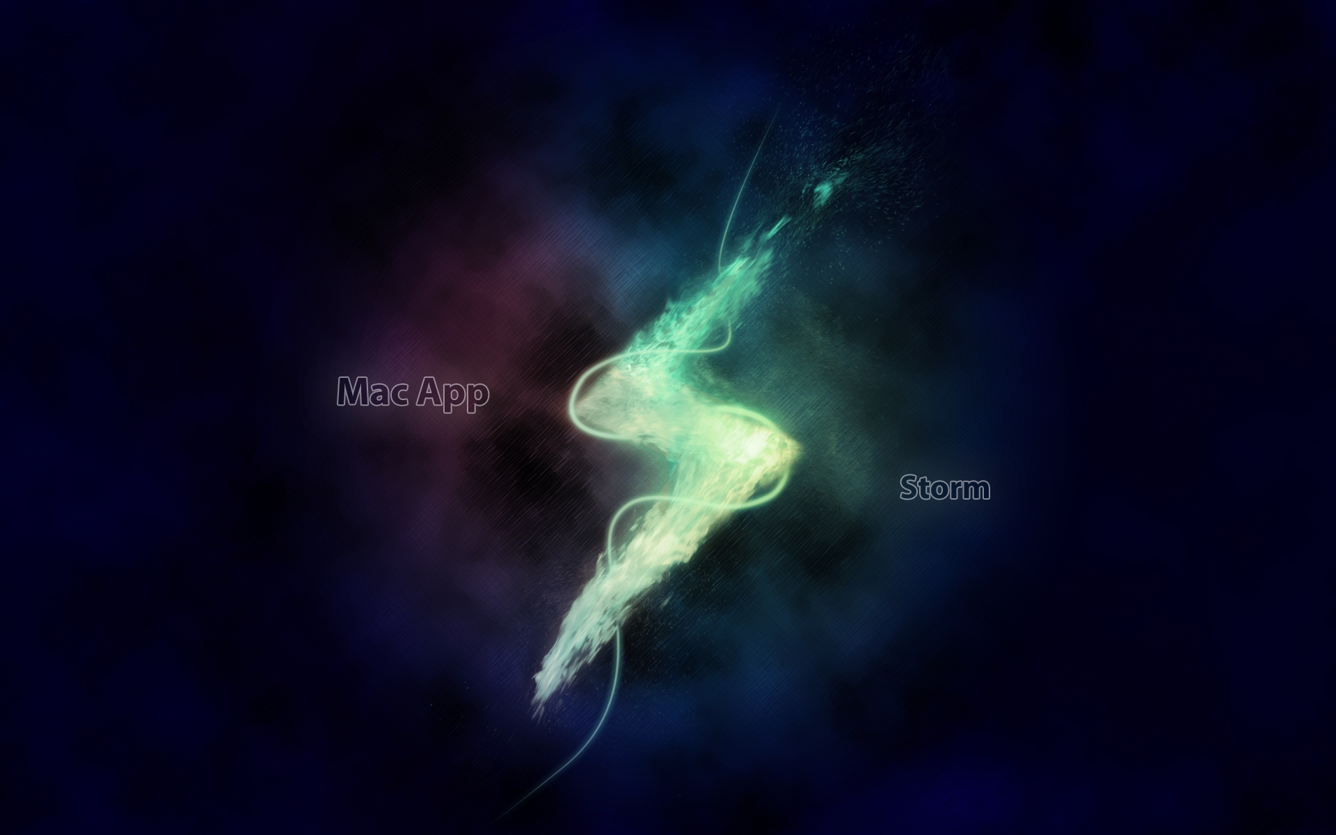 Картинки App storm, apple, mac, green, smoke, dark фото и обои на рабочий стол