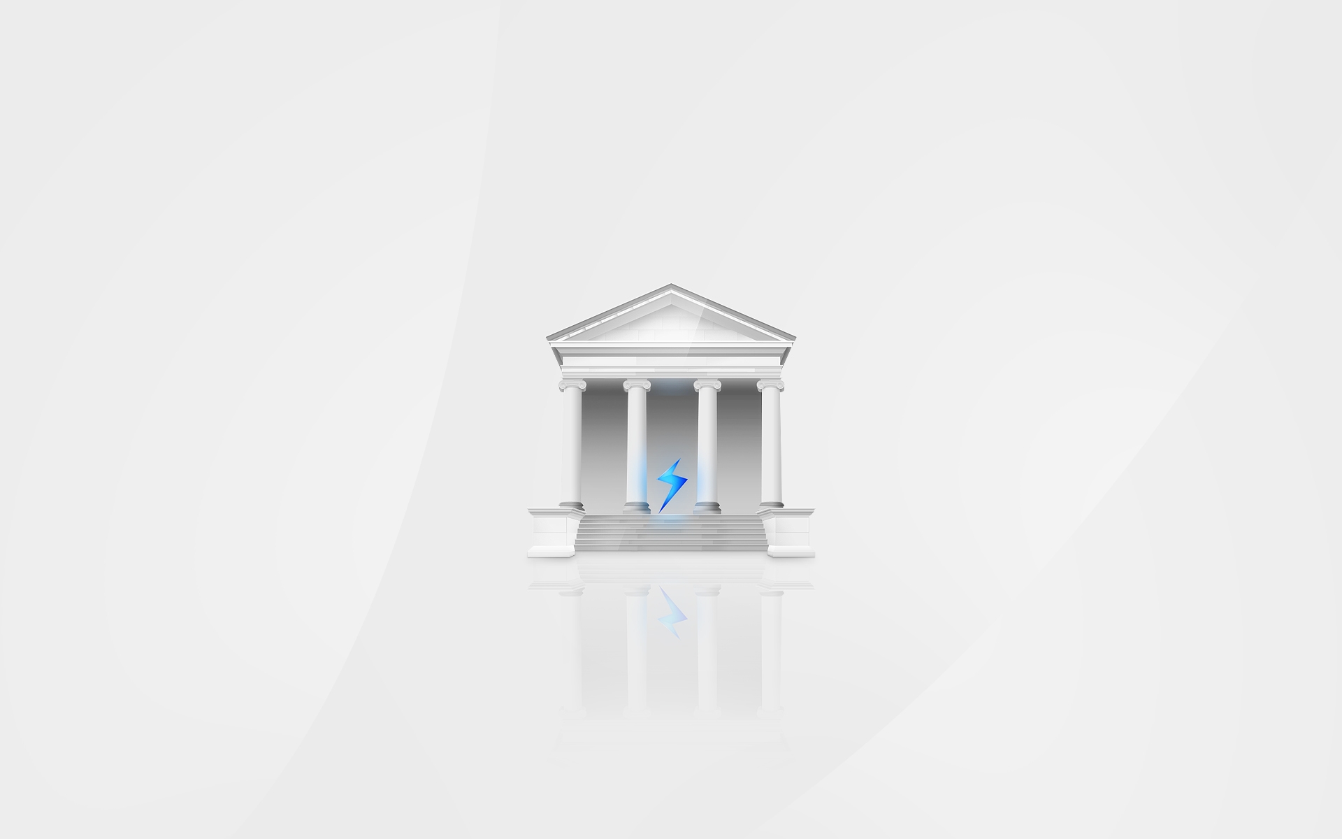 Картинки App storm, apple, mac, building, columns, white, blue фото и обои на рабочий стол