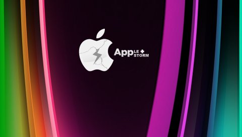 App storm, apple, mac, занавески, красочные