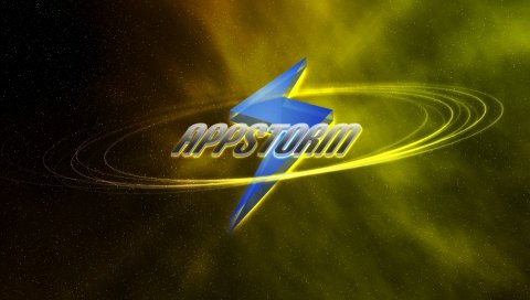 App storm, apple, mac, yellow, dark, flying, spinning