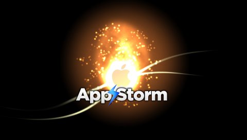 App storm, apple, mac, brown, fire
