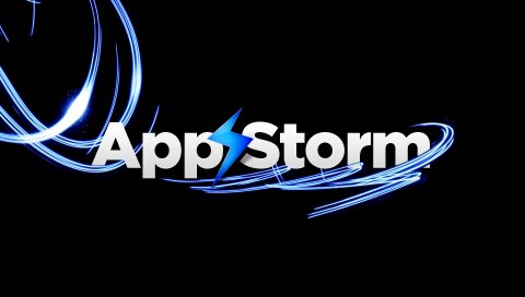 App storm, apple, mac, dark, blue, bright