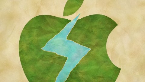 App storm, apple, mac, green, paper
