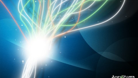 App storm, apple, mac, blue, green, lines