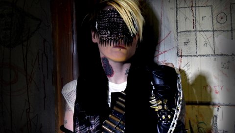 Otep, девушка, тату, шея, образ