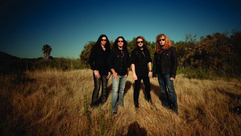 Megadeth, группа, дневной свет, очки, зеленый