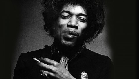 Jimi hendrix, сигарета, куртка, дым, лицо