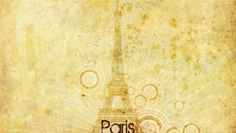 Paris, Эйфелева башня, бумага, рисунок