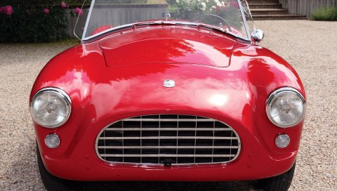 Ac, cobra, яркий, красный, вид спереди, автомобиль