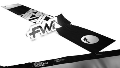 Fwa, черный, белый, ярлык, стиль