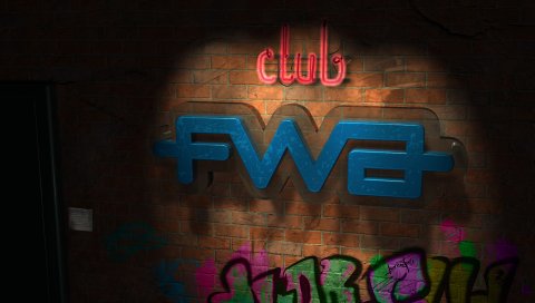 Fwa, клуб, черный, цвет, знак, граффити