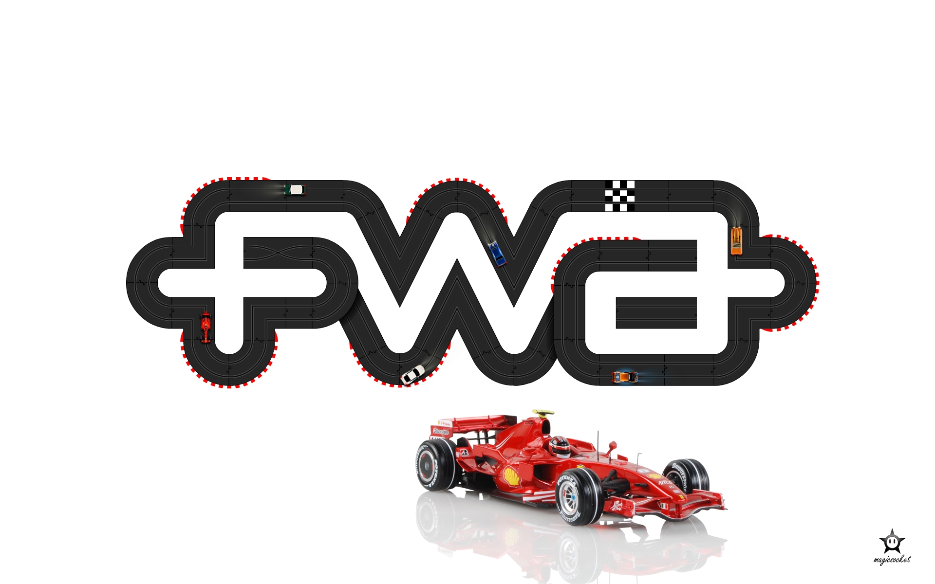 Картинки Fwa, авто, белый, черный, красный фото и обои на рабочий стол