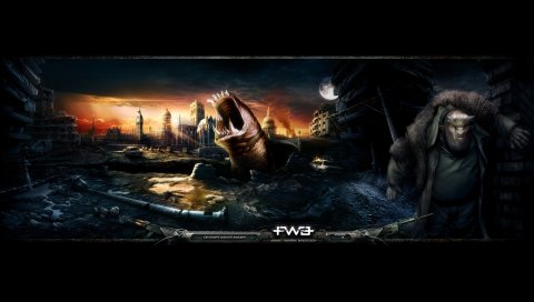 Fwa, hellbeast, planet, blue, dark