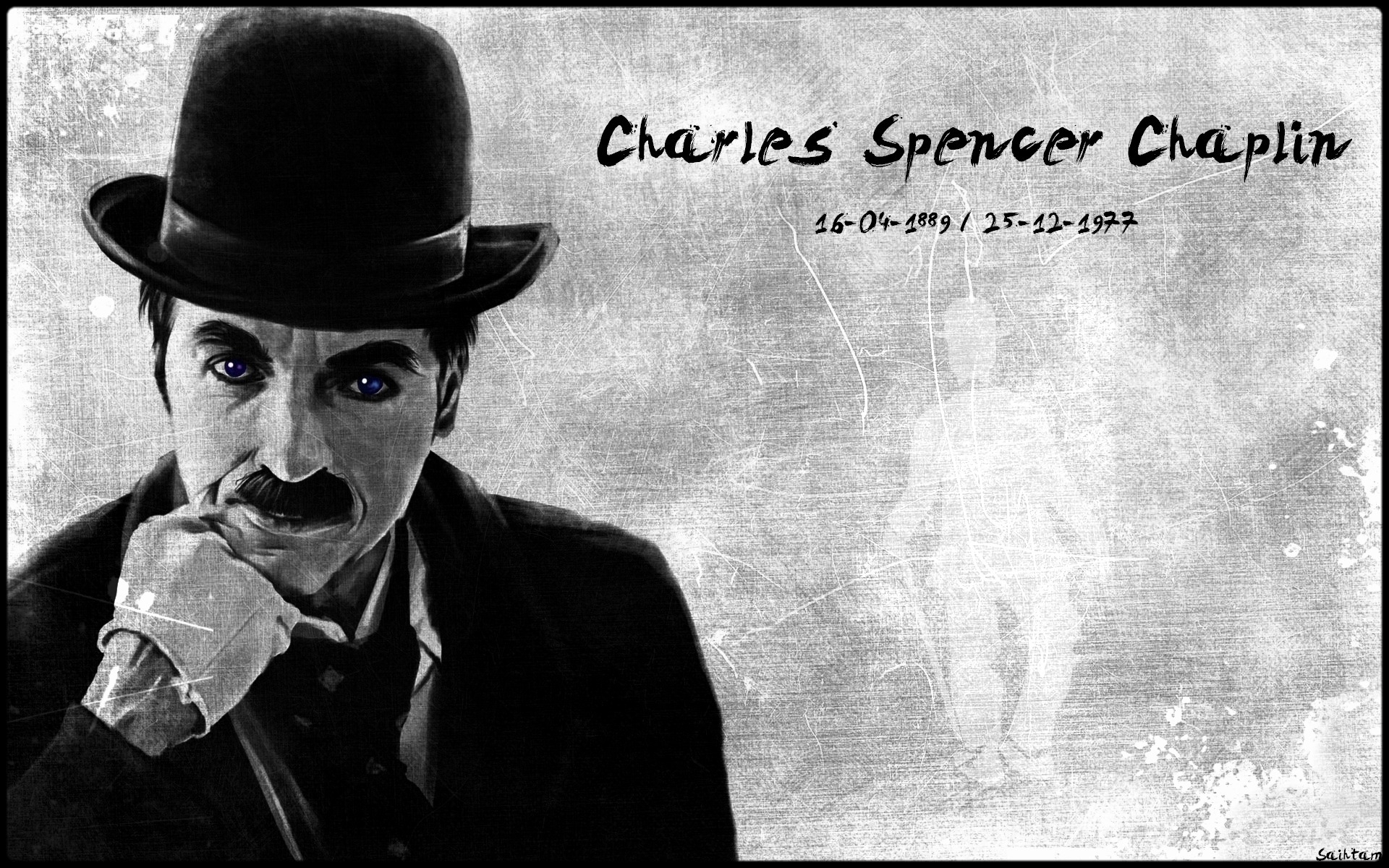 Картинки Чарли Чаплин, актер, комик, знаменитость, усы, шляпа, черный белый фото и обои на рабочий стол